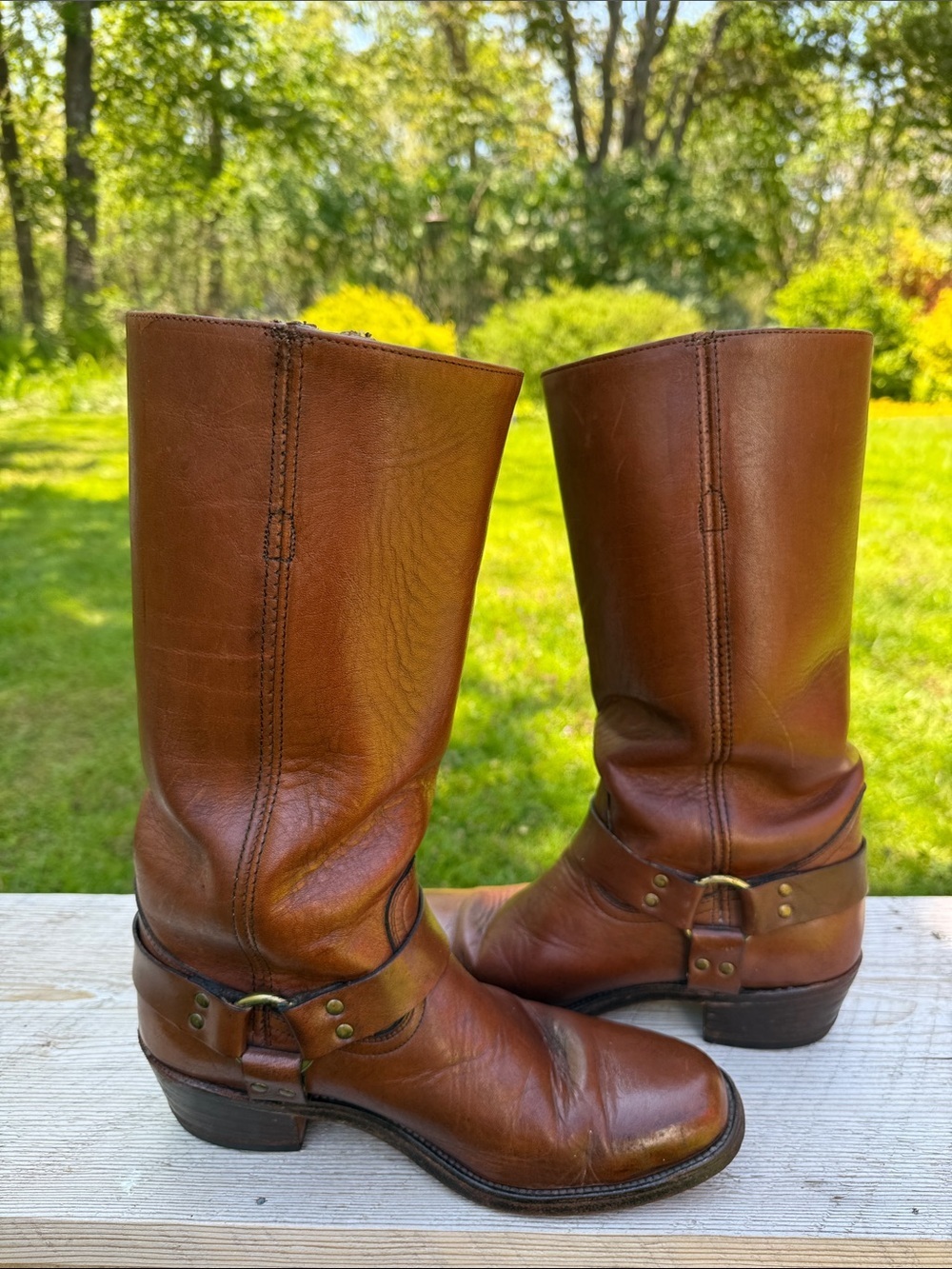 Vintage Made in USA Frye
Brown Leather Harness Boots - Picture 7 of 13